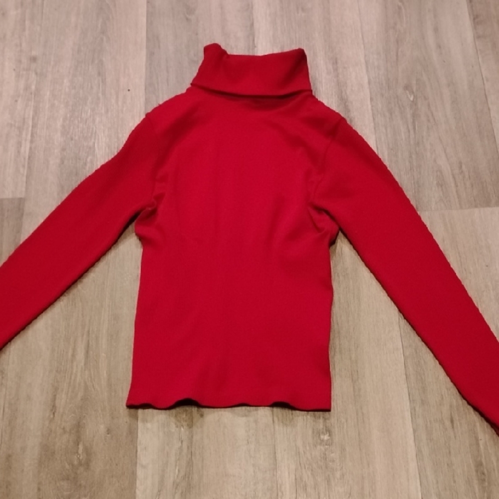 Elegant Red Turtleneck Sweater